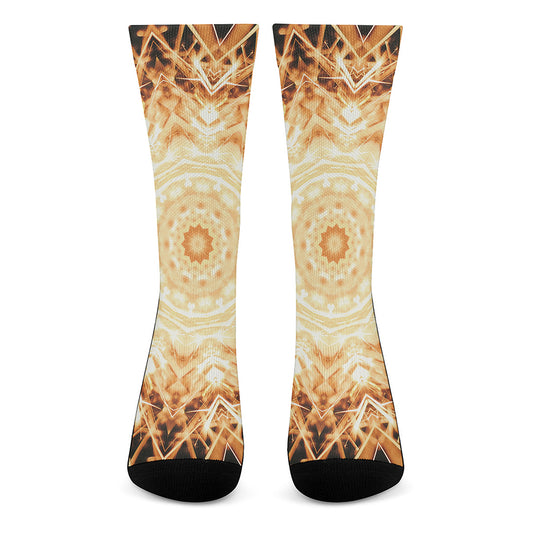 Shining Kaleidoscope Print Crew Socks