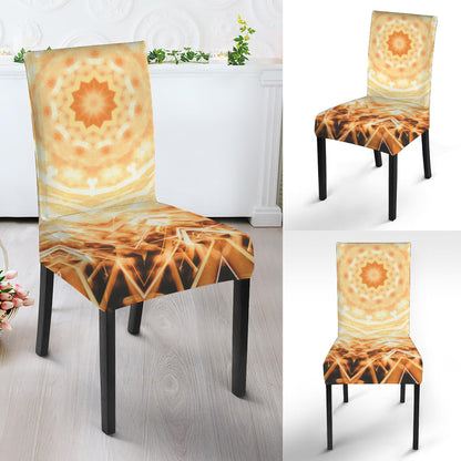 Shining Kaleidoscope Print Dining Chair Slipcover