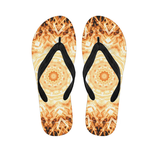 Shining Kaleidoscope Print Flip Flops