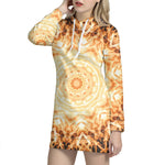 Shining Kaleidoscope Print Hoodie Dress