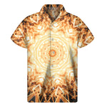 Shining Kaleidoscope Print Men's Short Sleeve Shirt