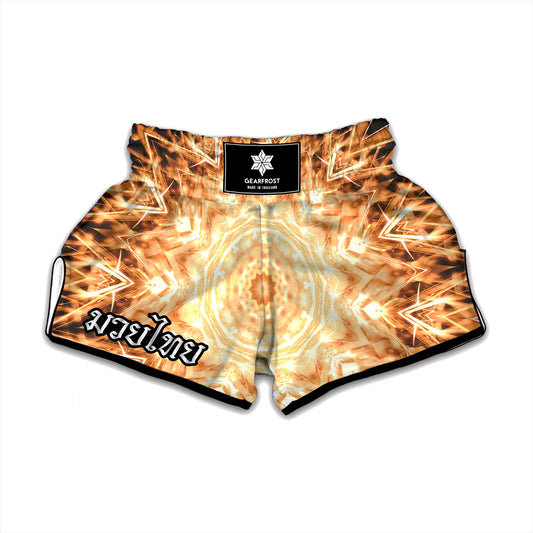 Shining Kaleidoscope Print Muay Thai Boxing Shorts