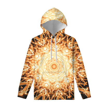 Shining Kaleidoscope Print Pullover Hoodie