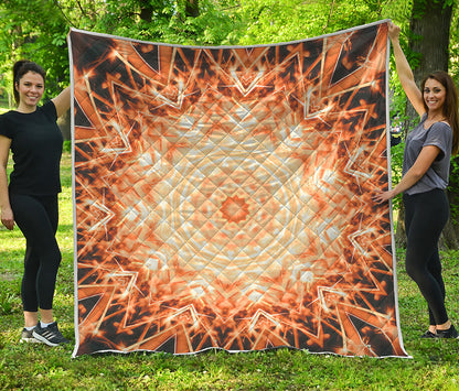 Shining Kaleidoscope Print Quilt