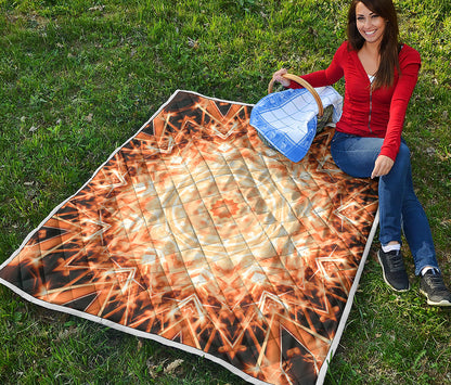 Shining Kaleidoscope Print Quilt