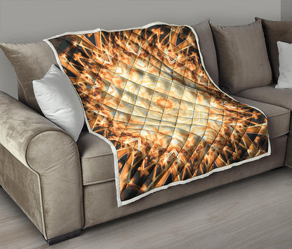 Shining Kaleidoscope Print Quilt