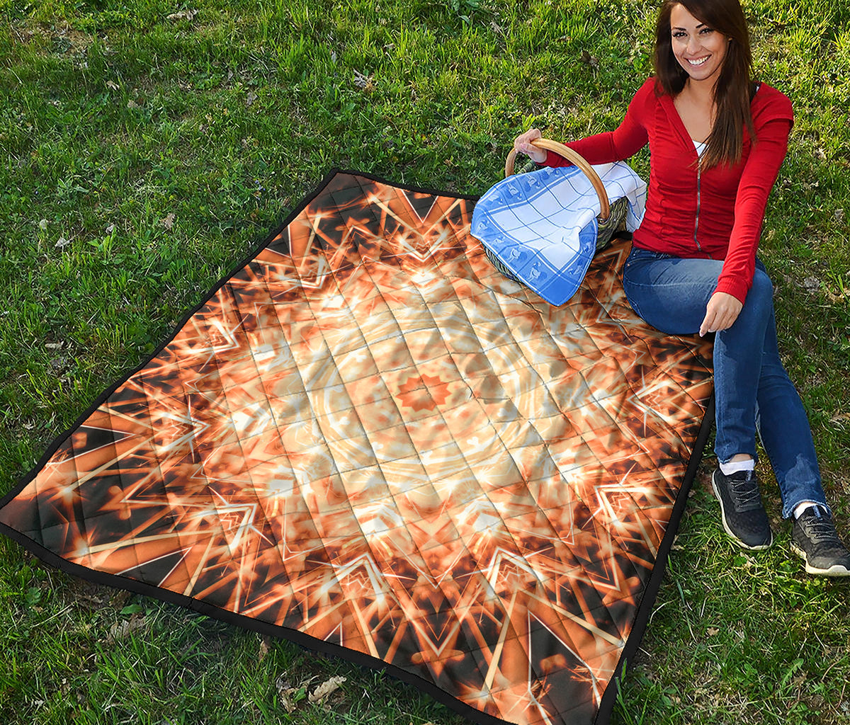 Shining Kaleidoscope Print Quilt
