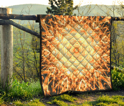 Shining Kaleidoscope Print Quilt