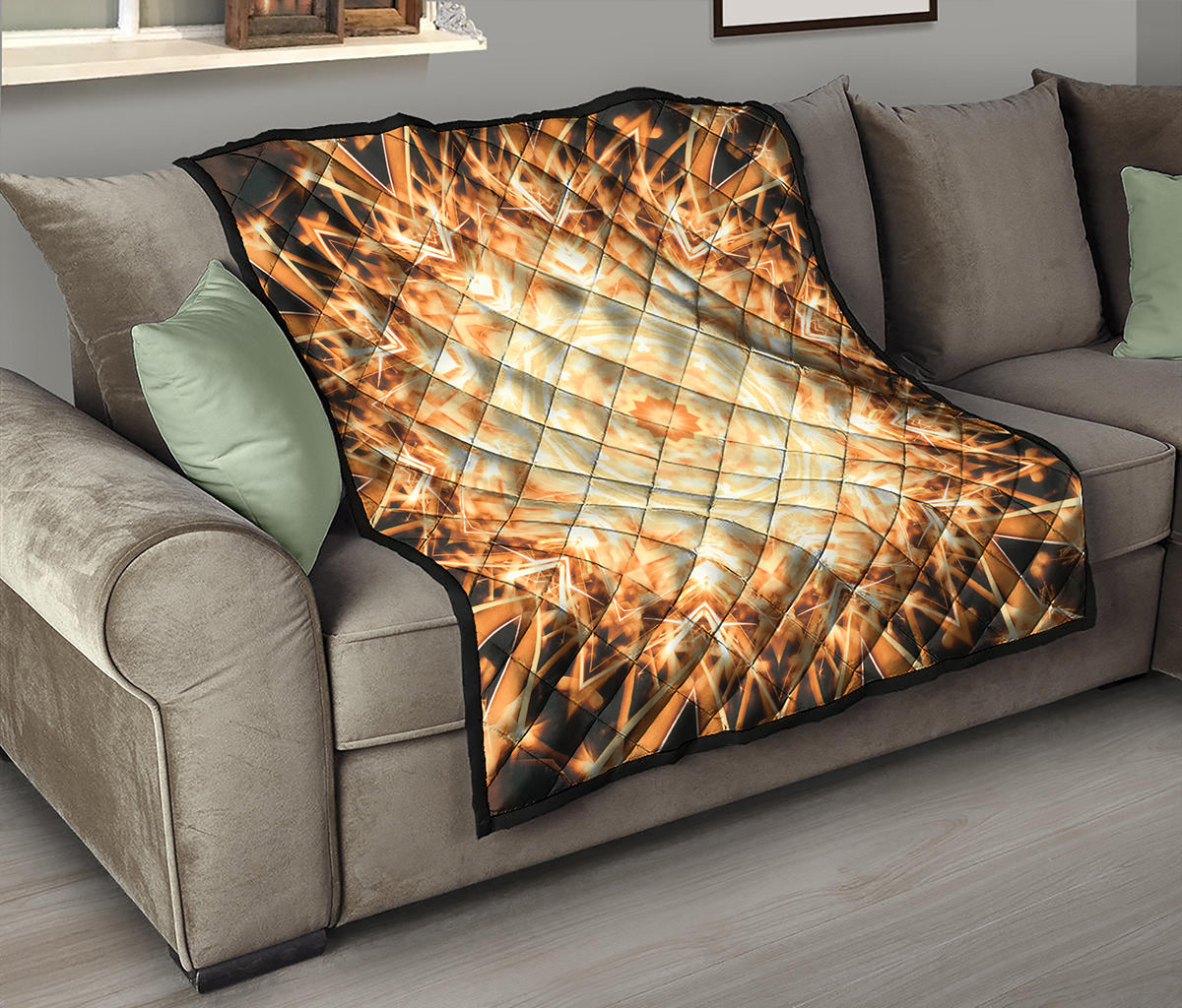 Shining Kaleidoscope Print Quilt