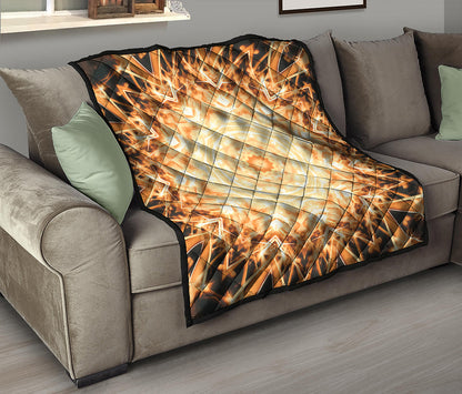 Shining Kaleidoscope Print Quilt
