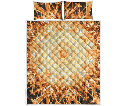 Shining Kaleidoscope Print Quilt Bed Set