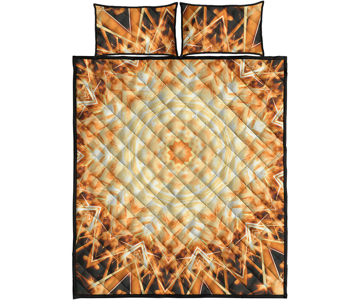 Shining Kaleidoscope Print Quilt Bed Set