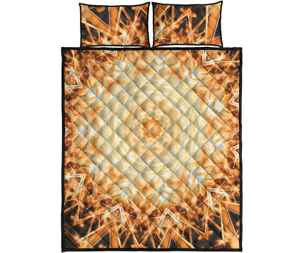 Shining Kaleidoscope Print Quilt Bed Set