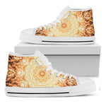 Shining Kaleidoscope Print White High Top Shoes