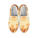 Shining Kaleidoscope Print White Slip On Shoes