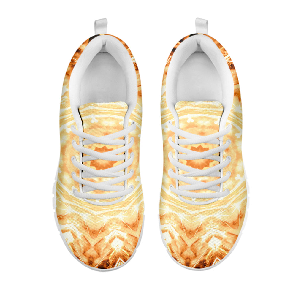 Shining Kaleidoscope Print White Sneakers