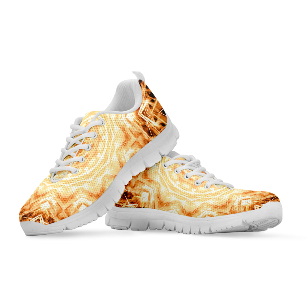 Shining Kaleidoscope Print White Sneakers
