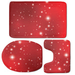 Shiny Sparkle Print 3 Piece Bath Mat Set