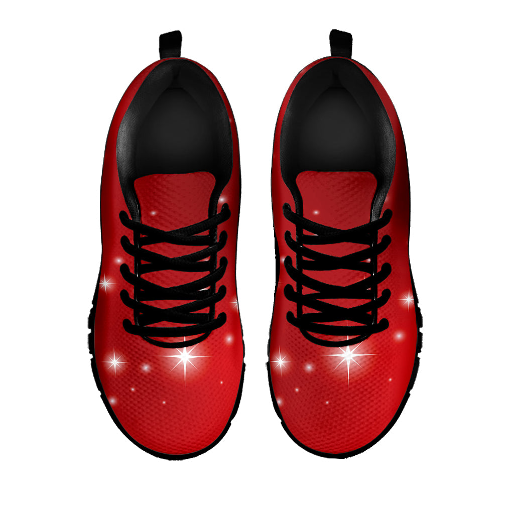 Shiny Sparkle Print Black Sneakers