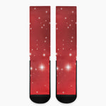 Shiny Sparkle Print Crew Socks