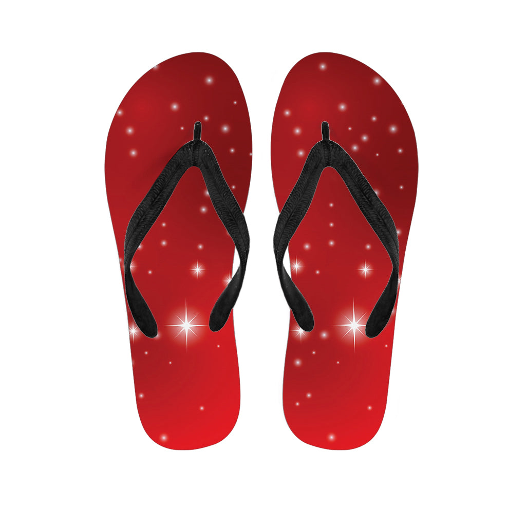 Shiny Sparkle Print Flip Flops