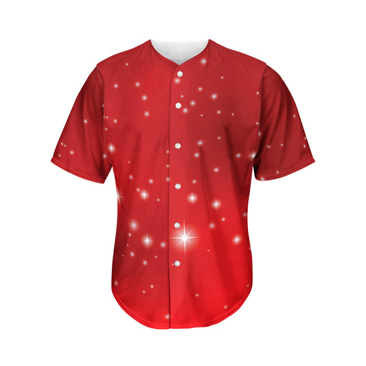 Shiny Sparkle Print Men's Baseball Jersey