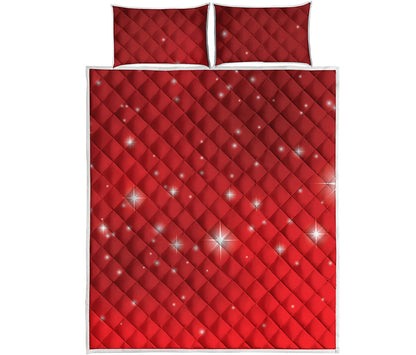 Shiny Sparkle Print Quilt Bed Set