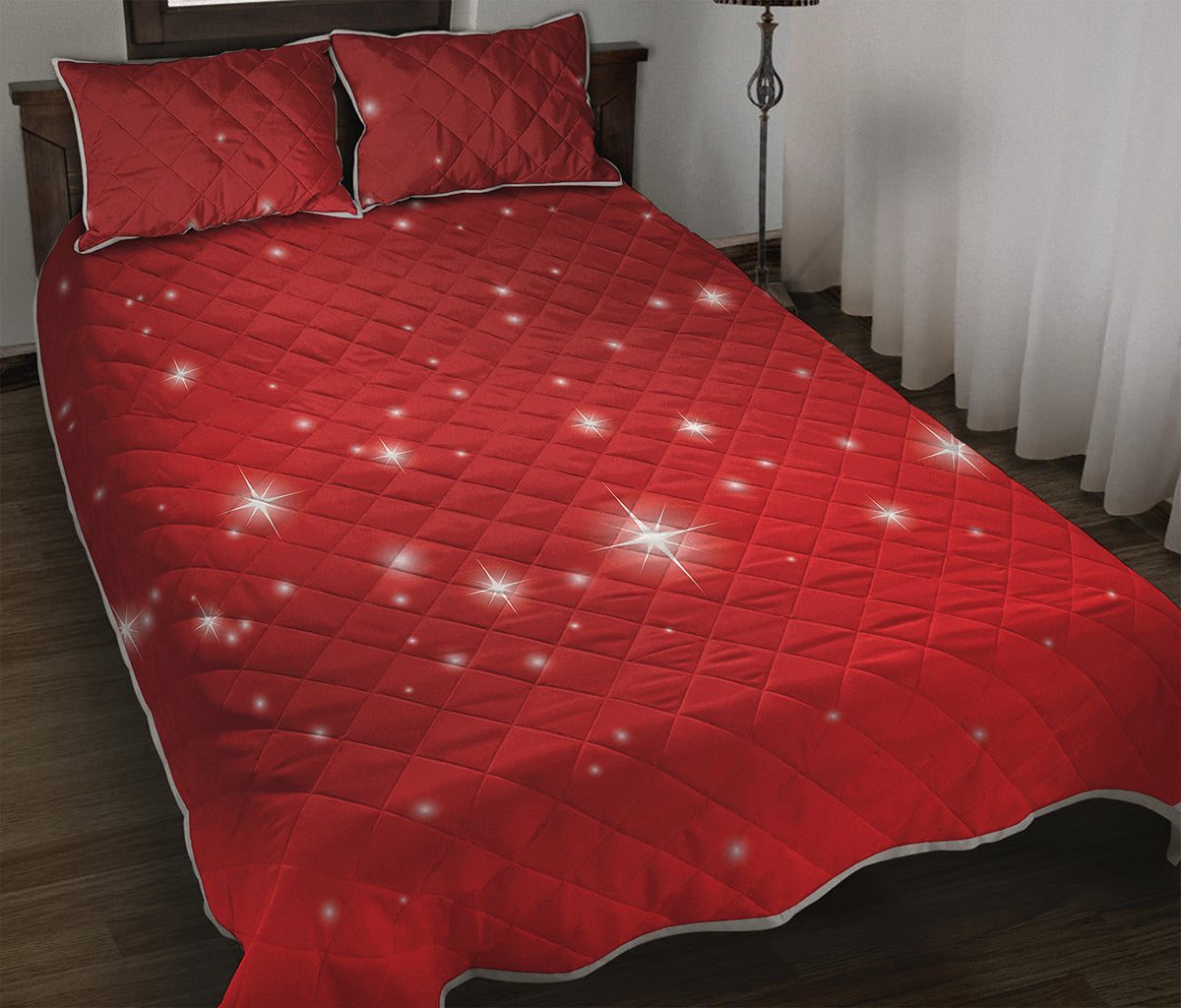 Shiny Sparkle Print Quilt Bed Set