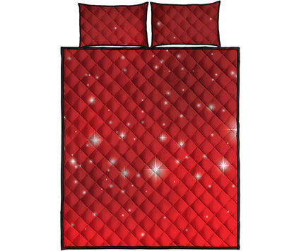 Shiny Sparkle Print Quilt Bed Set