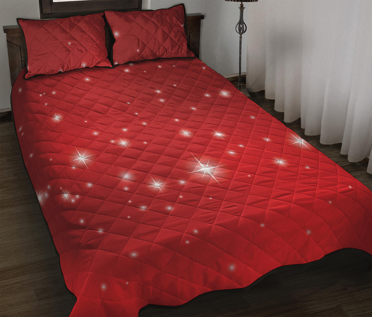 Shiny Sparkle Print Quilt Bed Set