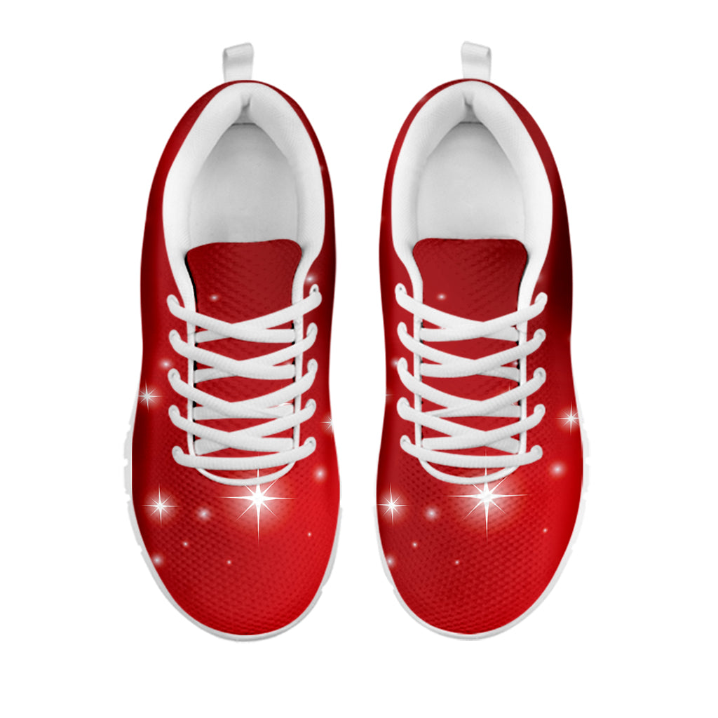 Shiny Sparkle Print White Sneakers