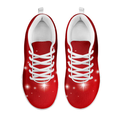 Shiny Sparkle Print White Sneakers