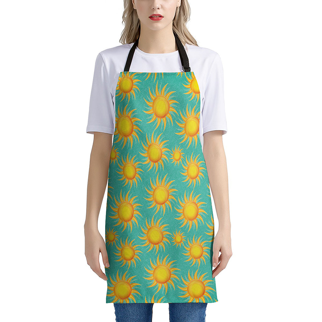 Shiny Sun Pattern Print Apron