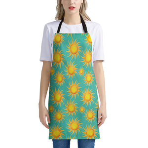 Shiny Sun Pattern Print Apron