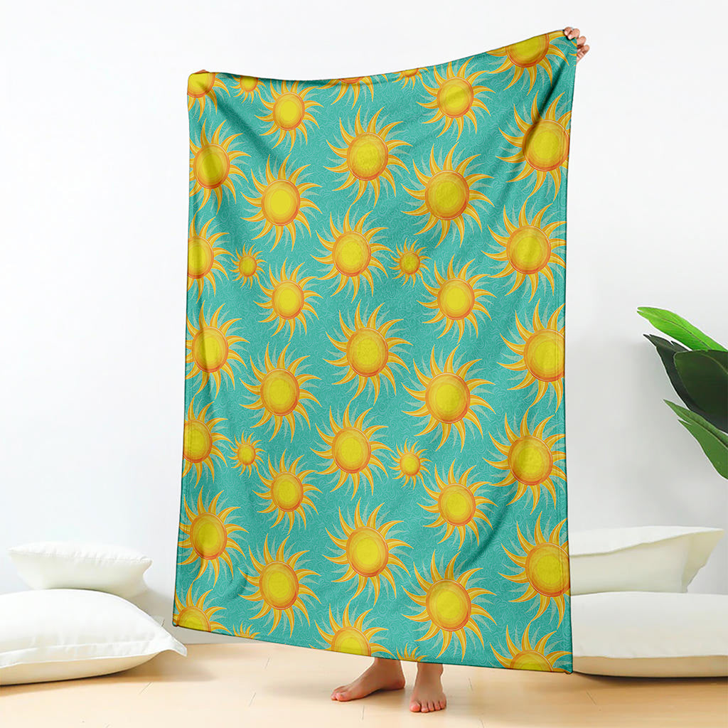 Shiny Sun Pattern Print Blanket