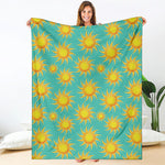Shiny Sun Pattern Print Blanket