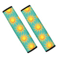 Shiny Sun Pattern Print Car Seat Belt Covers