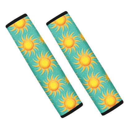 Shiny Sun Pattern Print Car Seat Belt Covers