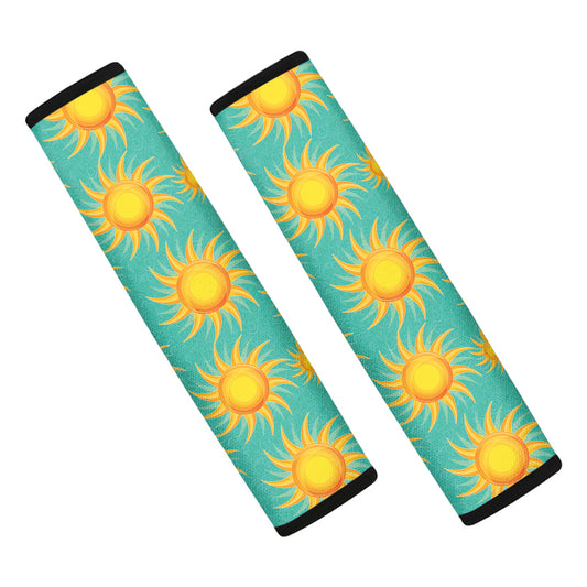 Shiny Sun Pattern Print Car Seat Belt Covers
