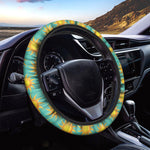 Shiny Sun Pattern Print Car Steering Wheel Cover