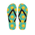Shiny Sun Pattern Print Flip Flops