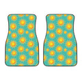 Shiny Sun Pattern Print Front Car Floor Mats