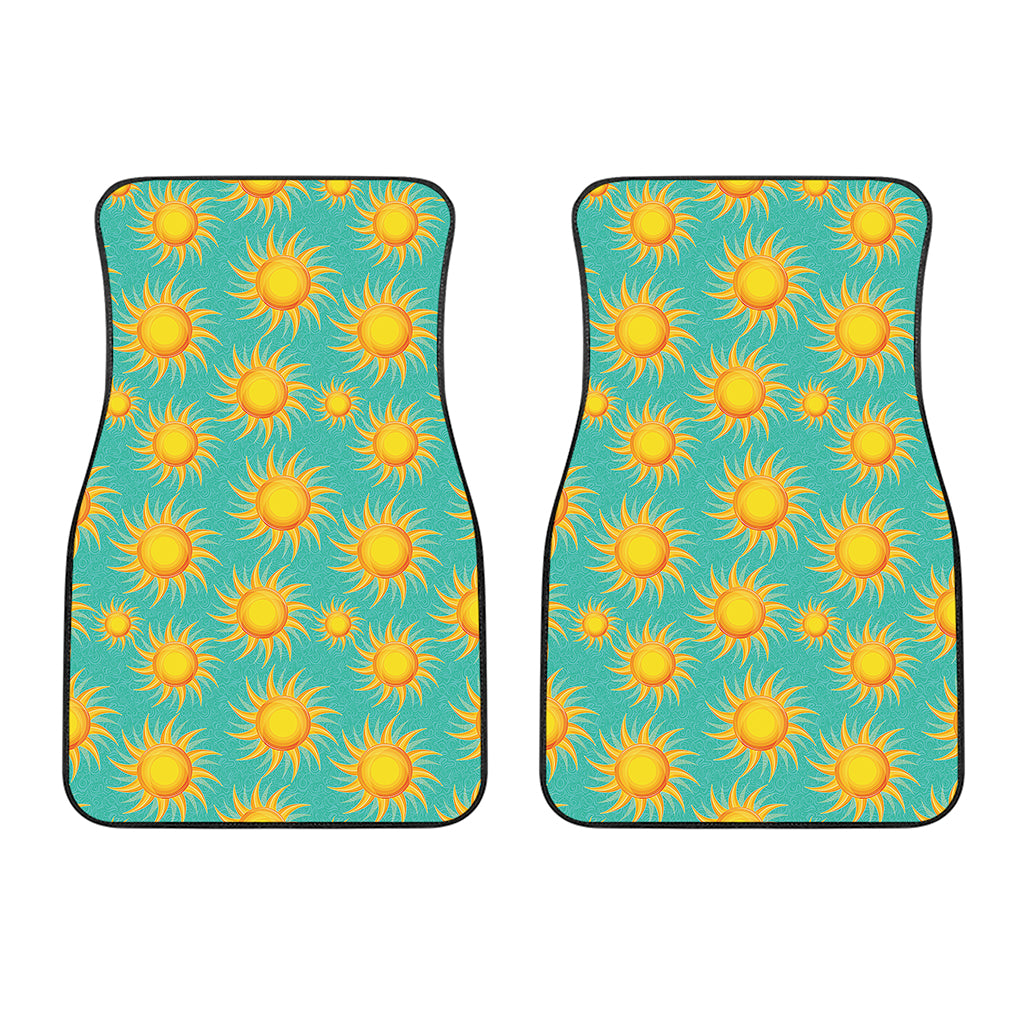 Shiny Sun Pattern Print Front Car Floor Mats