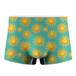 Shiny Sun Pattern Print Men's Boxer Briefs