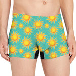 Shiny Sun Pattern Print Men's Boxer Briefs