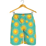 Shiny Sun Pattern Print Men's Shorts
