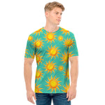 Shiny Sun Pattern Print Men's T-Shirt