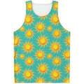 Shiny Sun Pattern Print Men's Tank Top