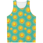 Shiny Sun Pattern Print Men's Tank Top