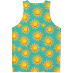 Shiny Sun Pattern Print Men's Tank Top